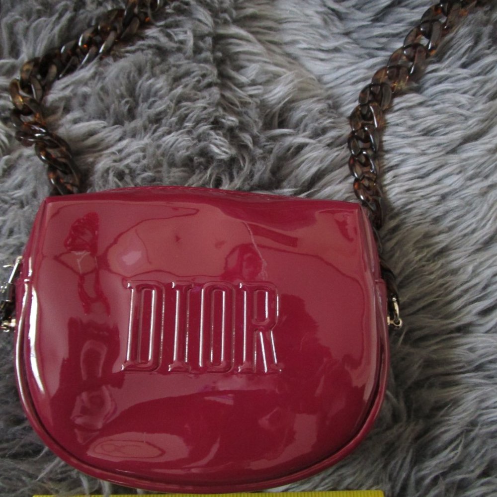 Burgundy Dior Pouch Purse